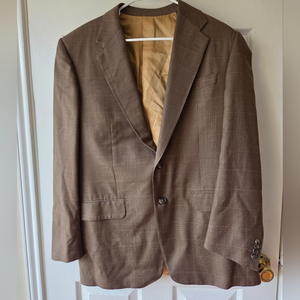 CORNELIANI Jacket Men' Super 120 Extrafine Merino Wool EU 50 US 40 Brown - Picture 10 of 13